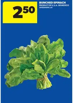Real Canadian Superstore BUNCHED SPINACH offer