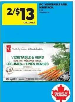 Real Canadian Superstore PC VEGETABLE AND HERB SOIL offer