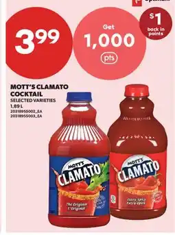 Real Canadian Superstore MOTT'S CLAMATO COCKTAIL offer