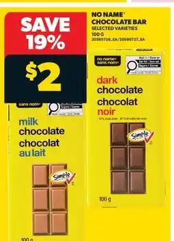 Real Canadian Superstore NO NAME CHOCOLATE BAR offer