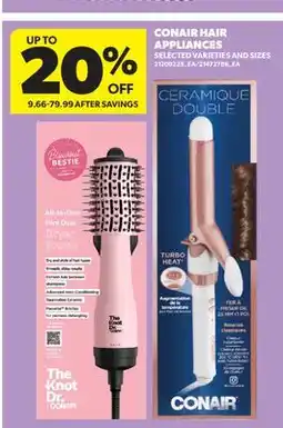 Real Canadian Superstore CONAIR HAIR APPLIANCES offer