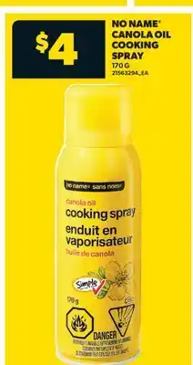 Real Canadian Superstore NO NAME CANOLA OIL COOKING SPRAY offer