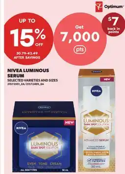 Real Canadian Superstore NIVEA LUMINOUS SERUM offer
