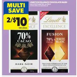 Real Canadian Superstore LINDT EXCELLENCE CHOCOLATE BARS offer
