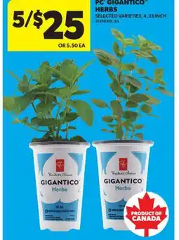 Real Canadian Superstore PC GIGANTICO HERBS, 4.33 INCH offer