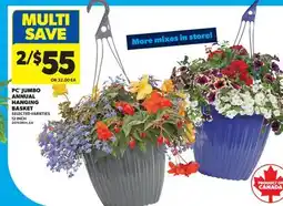 Real Canadian Superstore PC JUMBO ANNUAL HANGING BASKET, 12 INCH offer