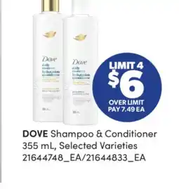 Real Canadian Superstore DOVE SHAMPOO & CONDITIONER offer