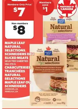 Valu-mart CHARCUTERIES TRANCHÉES NATURAL SELECTIONS MAPLE LEAF OU SCHNEIDERS offer