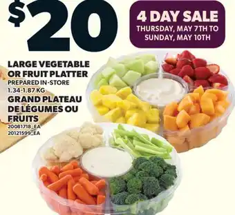 Valu-mart GRAND PLATEAU DE LÉGUMES OU FRUITS offer