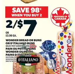 Valu-mart PAIN OU PETITS PAINS WONDER OU PETITS PAINS D'ITALIANO offer