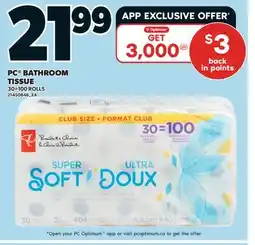 Valu-mart PC BATHROOM TISSUE, 30=100 ROLLS offer