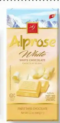 Metro ALPROSE CHOCOLATE BARS offer