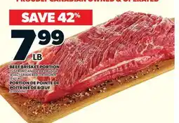 Valu-mart PORTION DE POINTE DE POITRINE DE BŒUF offer