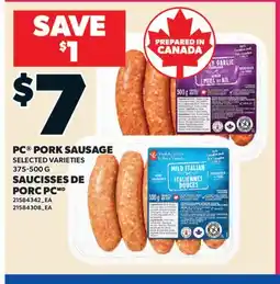 Valu-mart SAUCISSES DE PORC PC offer