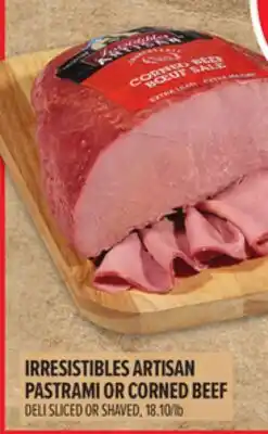 Metro IRRESISTIBLES ARTISAN PASTRAMI OR CORNED BEEF offer