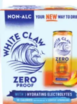 Metro WHITE CLAW ZERO NON-ALCOHOLIC SPARKLING BEVERAGES offer