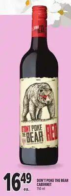 Metro DON'T POKE THE BEAR CABERNET offer