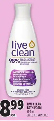 Metro LIVE CLEAN BATH FOAM offer
