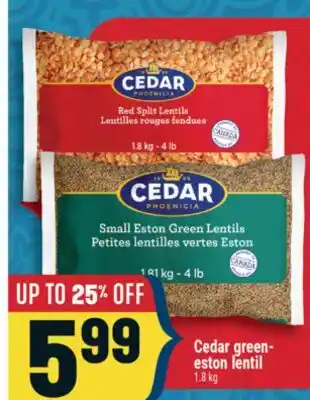 Marché Adonis Cedar green- eston lentil offer