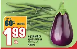 Marché Adonis Eggplant or green beans offer