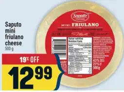 Marché Adonis Saputo mini friulano cheese offer