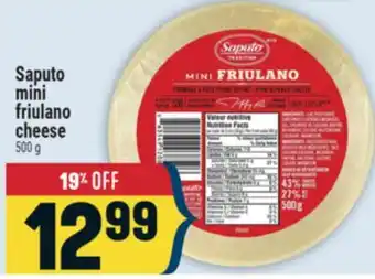 Marché Adonis Saputo mini friulano cheese offer