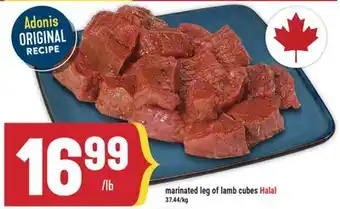 Marché Adonis Marinated leg of lamb cubes Halal offer