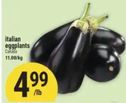 Marché Adonis Italian eggplants offer