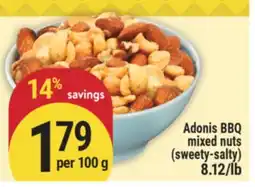 Marché Adonis Adonis BBQ mixed nuts (sweety-salty) offer