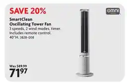 Home Hardware SmartClean Oscillating Tower Fan offer
