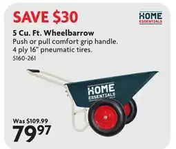 Home Hardware 5 Cu. Ft. Wheelbarrow offer