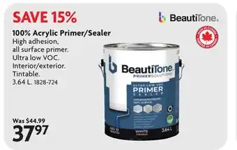 Home Hardware 100% Acrylic Primer/Sealer offer