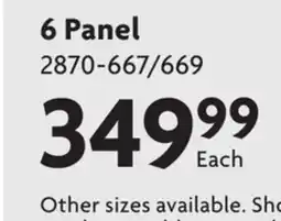 Home Hardware Steel Entrance Doors, 6 Panel offer