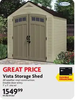 Home Hardware Vista Storage Shed offer