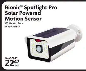 Home Hardware Bionic Spotlight Pro Solar Powered Motion Sensor offer