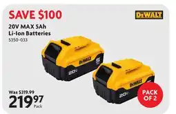Home Hardware 20V MAX 5Ah Li-Ion Batteries offer