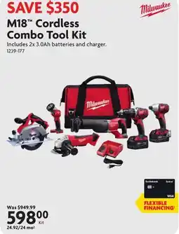 Home Hardware M18 Cordless Combo Tool Kit offer