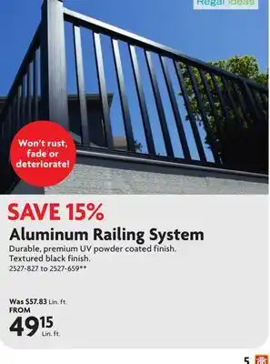Home Hardware Aluminum Railing System offer