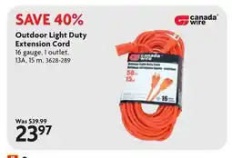Home Hardware Outdoor Light Duty Extension Cord offer