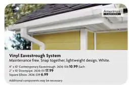 Home Hardware Vinyl Eavestrough System offer