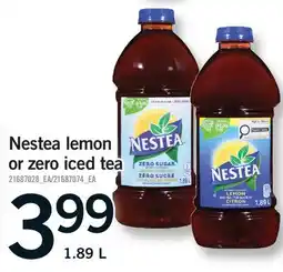 Fortinos NESTEA LEMON OR ZERO ICED TEA offer