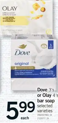 Fortinos DOVE, 3'S OR OLAY, 4'S BAR SOAP offer