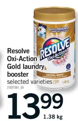 Fortinos RESOLVE OXI-ACTION GOLD LAUNDRY. BOOSTER offer