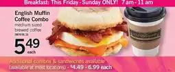 Fortinos ENGLISH MUFFIN COFFEE COMBO offer