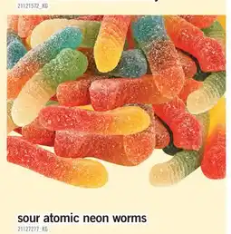 Fortinos SOUR ATOMIC NEON WORMS, 3.99/LB offer