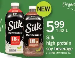 Fortinos SILK HIGH PROTEIN SOY BEVERAGE offer