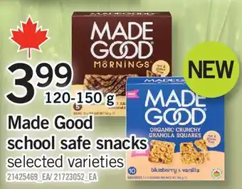 Fortinos MADE GOOD SCHOOL SAFE SNACKS offer