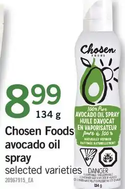Fortinos CHOSEN FOODS AVOCADO OIL SPRAY offer