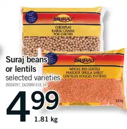Fortinos SURAJ BEANS OR LENTILS offer