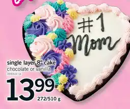 Fortinos SINGLE LAYER 8 CAKE, 272/510 g offer